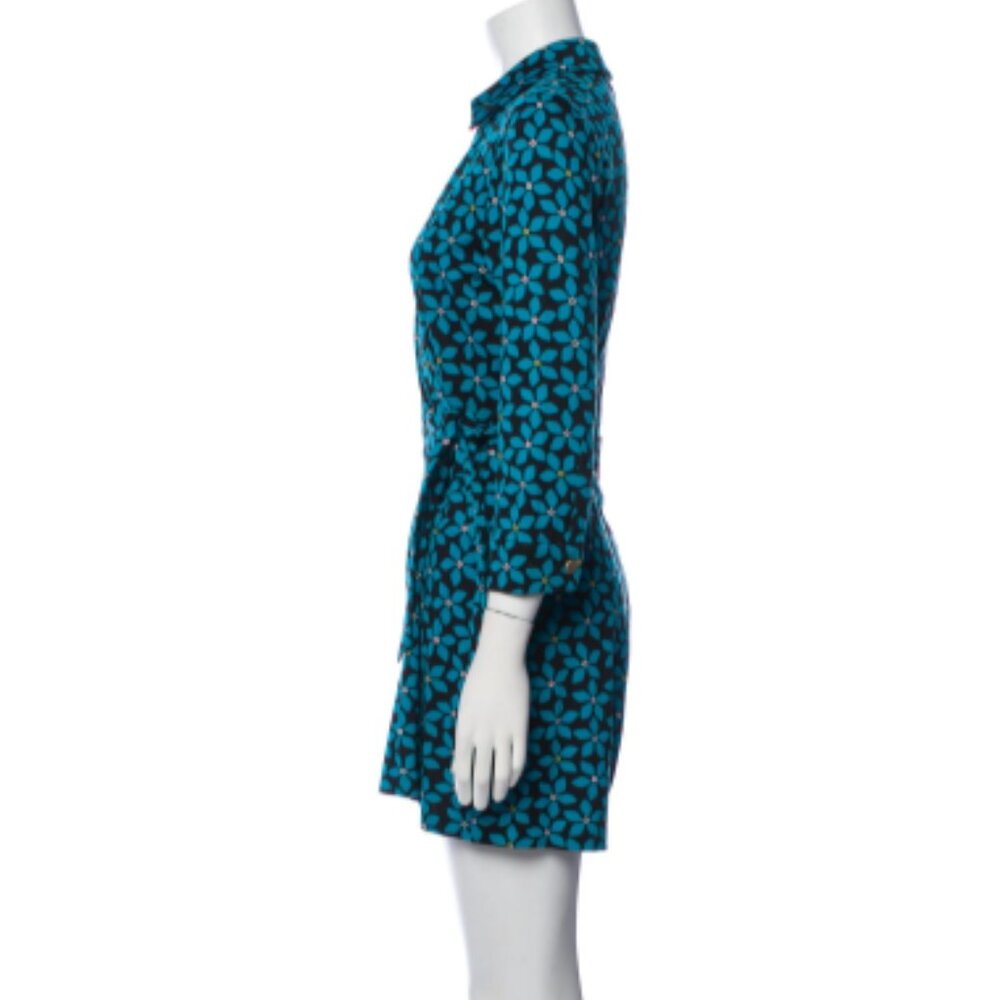 Diane von Furstenberg Floral Print V-Neck Romper Size: XL | US 12 - Picture 3 of 3